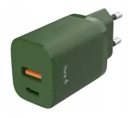 Hune Eco USB-A USB-C 20W Zielony + Kabel USB-C 1,2m