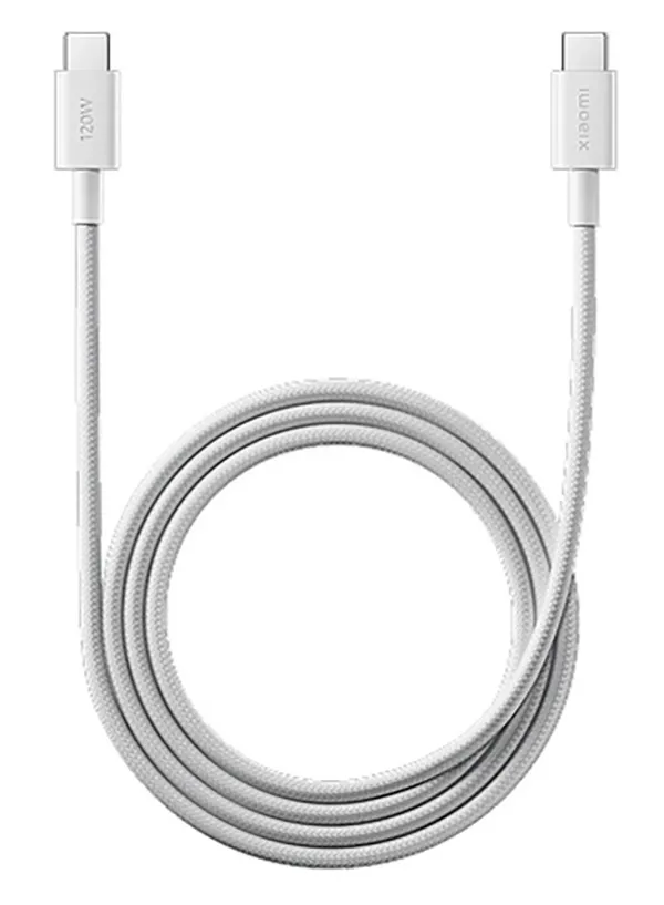 Kabel Xiaomi 6A Braided 120W USB-C - USB-C 1m Biały