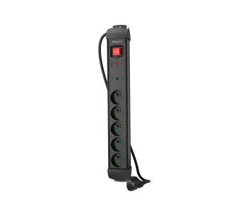 Listwa Lanberg SP1-05E-0500-BK 5 gniazd 5m Czarny