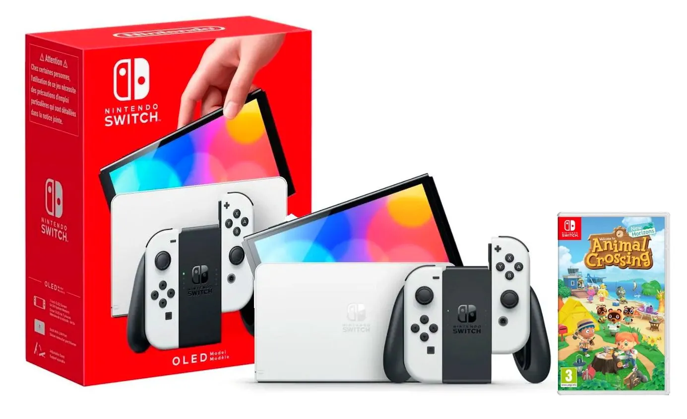Konsola Nintendo Switch OLED Biały + Animal Crossing