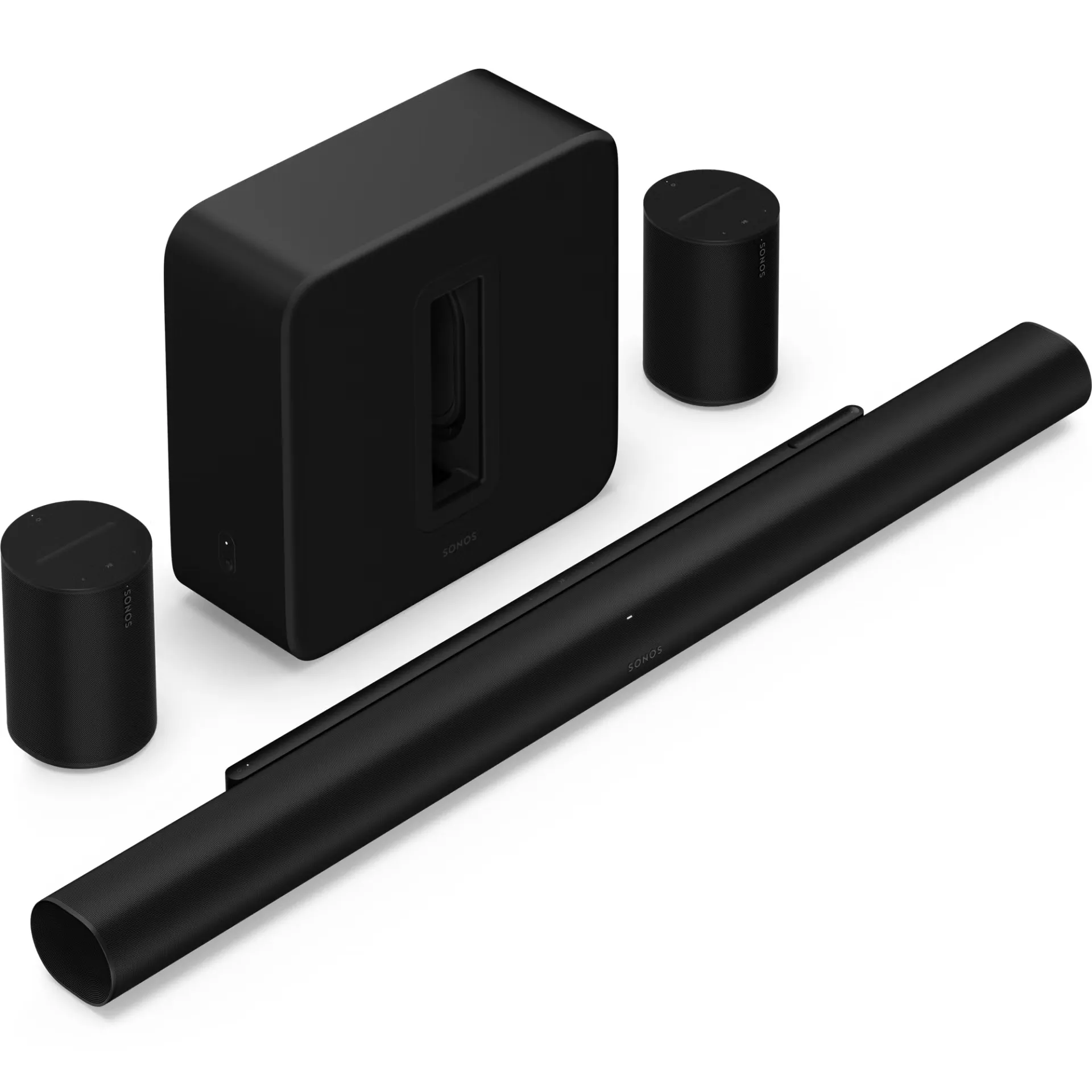 Soundbar Sonos ARC Ultra Wi-Fi Bluetooth AirPlay Dolby Atmos + Głośniki Sonos Era 100 + Subwoofer Sonos SUB Gen4 Czarny