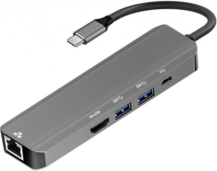 Adapter ART 2xUSB-C/HDMI/Ethernet/2xUSB 3.0