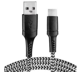Kabel Vayox VA0148 USB-A do USB-C 1m Czarno-biały