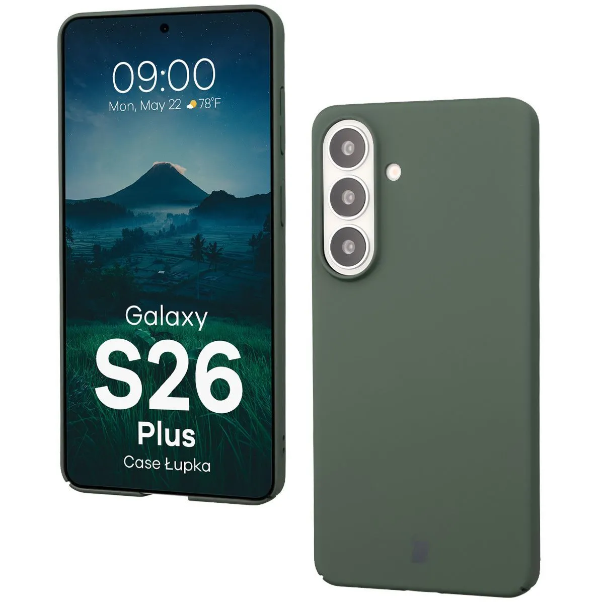 Etui Bizon Case Łupka do Galaxy S26 Plus Zielony