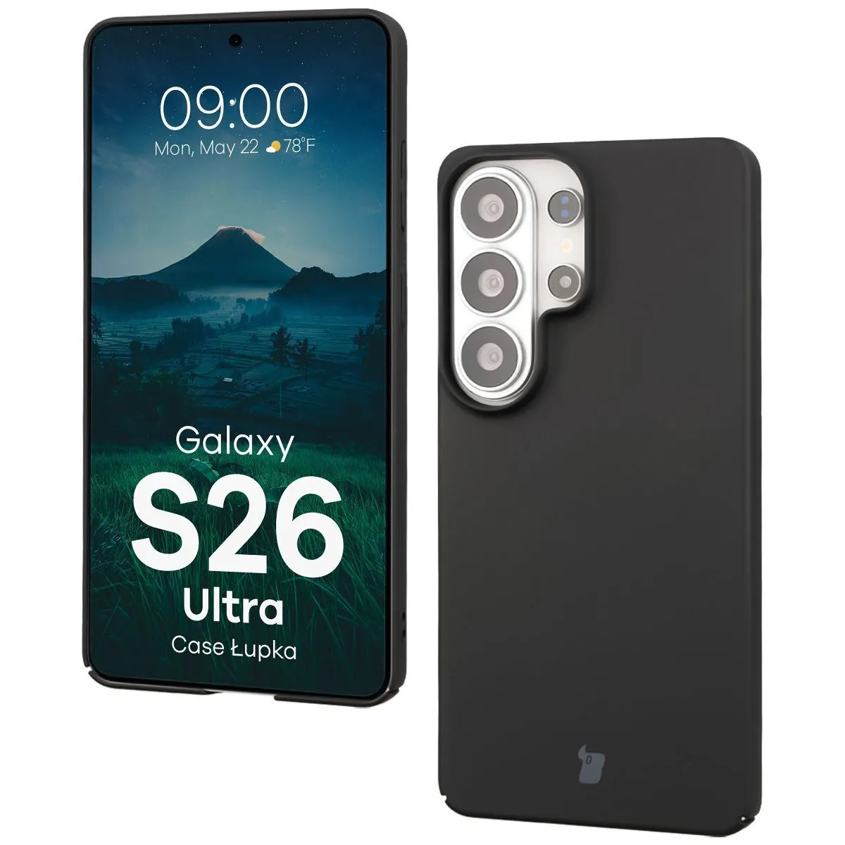 Etui Bizon Case Łupka do Galaxy S26 Ultra Czarny