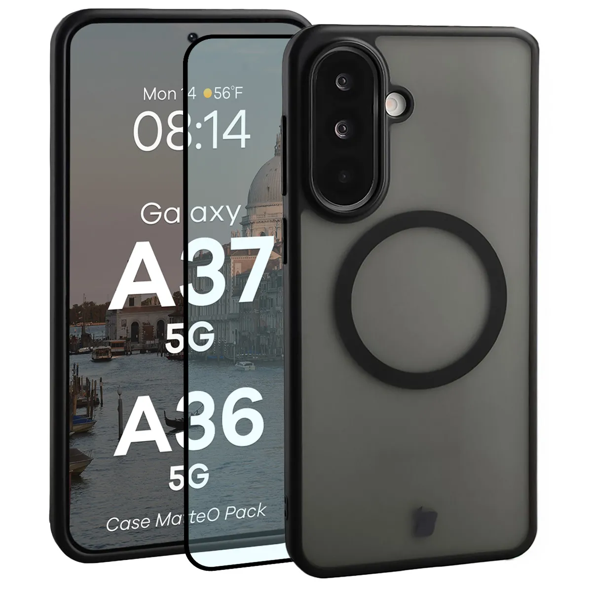 Szkło hartowane Bizon MatteO Pack do Galaxy A37 5G / A36 5G Czarny