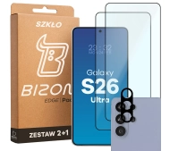 Bizon Szkło + szybka na aparat Glass Edge Pack do Galaxy S26 Ultra 2 sztuki