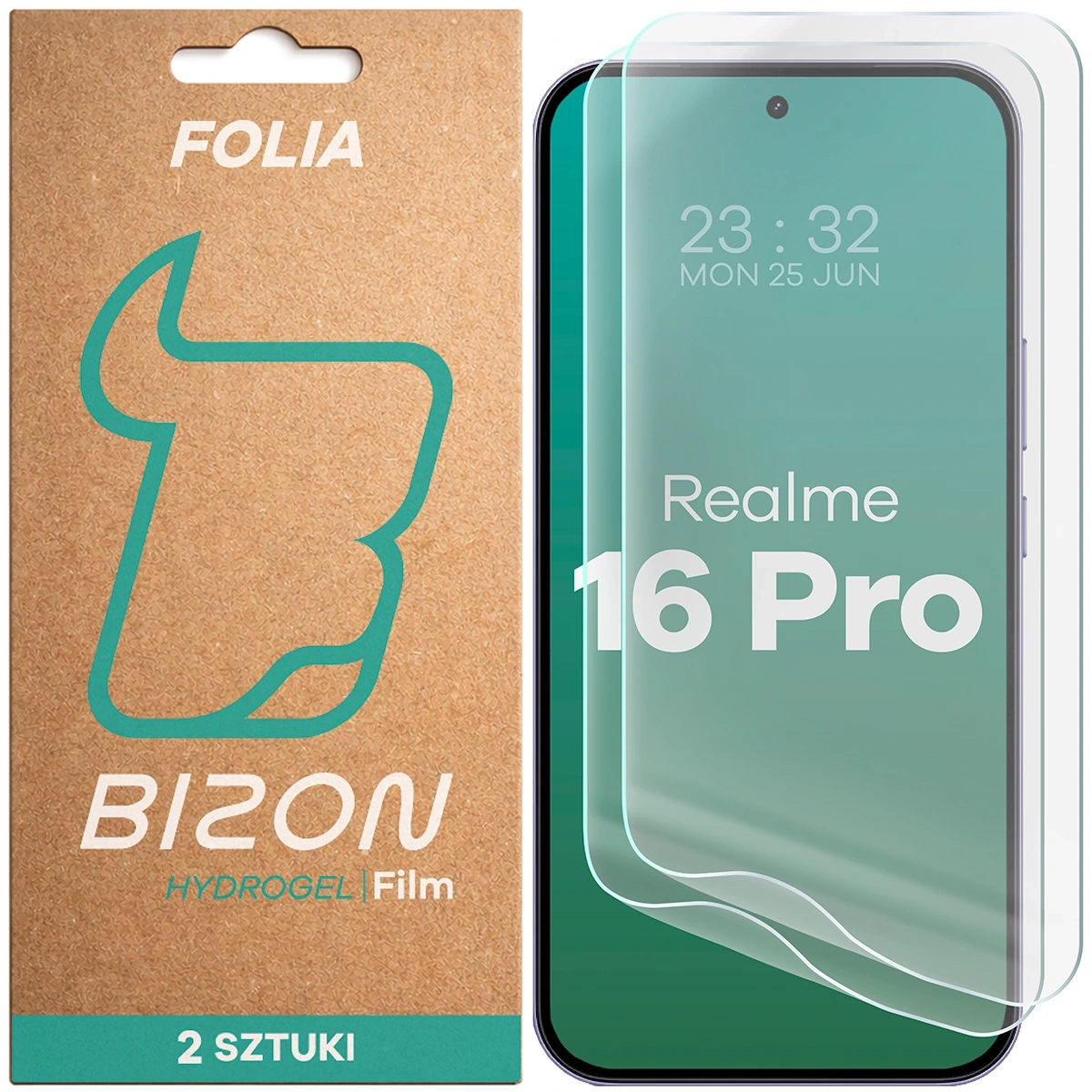 Folia hydrożelowa Bizon na ekran Film Hydrogel Front Duo do Realme 16 Pro 5G 2 sztuki
