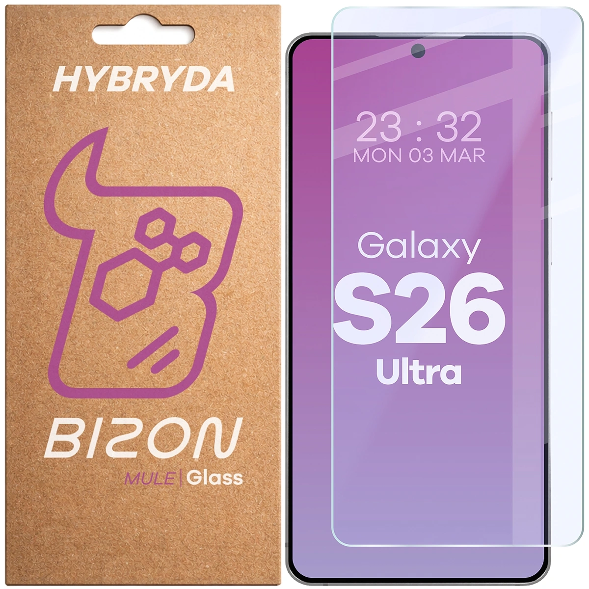 Szkło hybrydowe Bizon elastyczne Glass Mule do Galaxy S26 Ultra