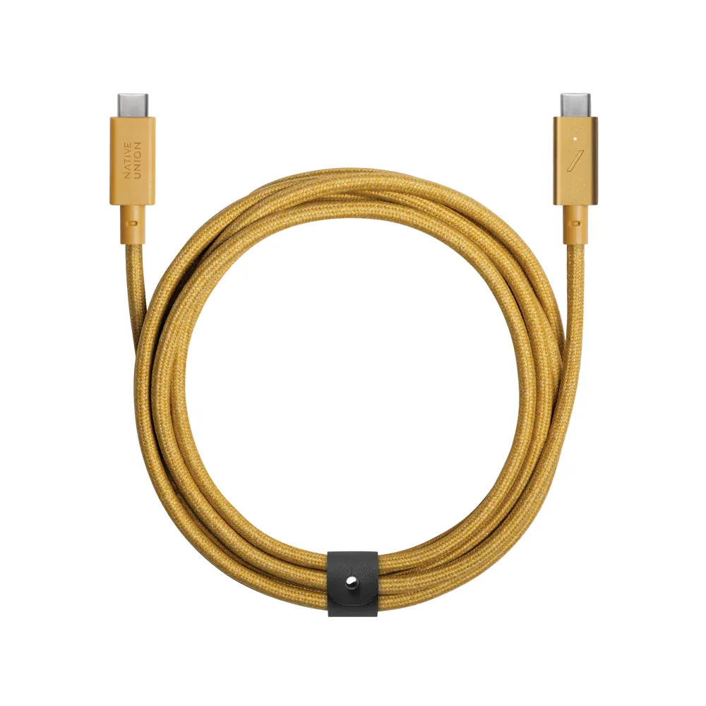 Kabel Native Union BELT-PRO2-KFT-NP USB-C do USB-C 2,4m 240W Żółty