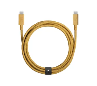 Kabel Native Union BELT-PRO2-KFT-NP USB-C do USB-C 2,4m 240W Żółty