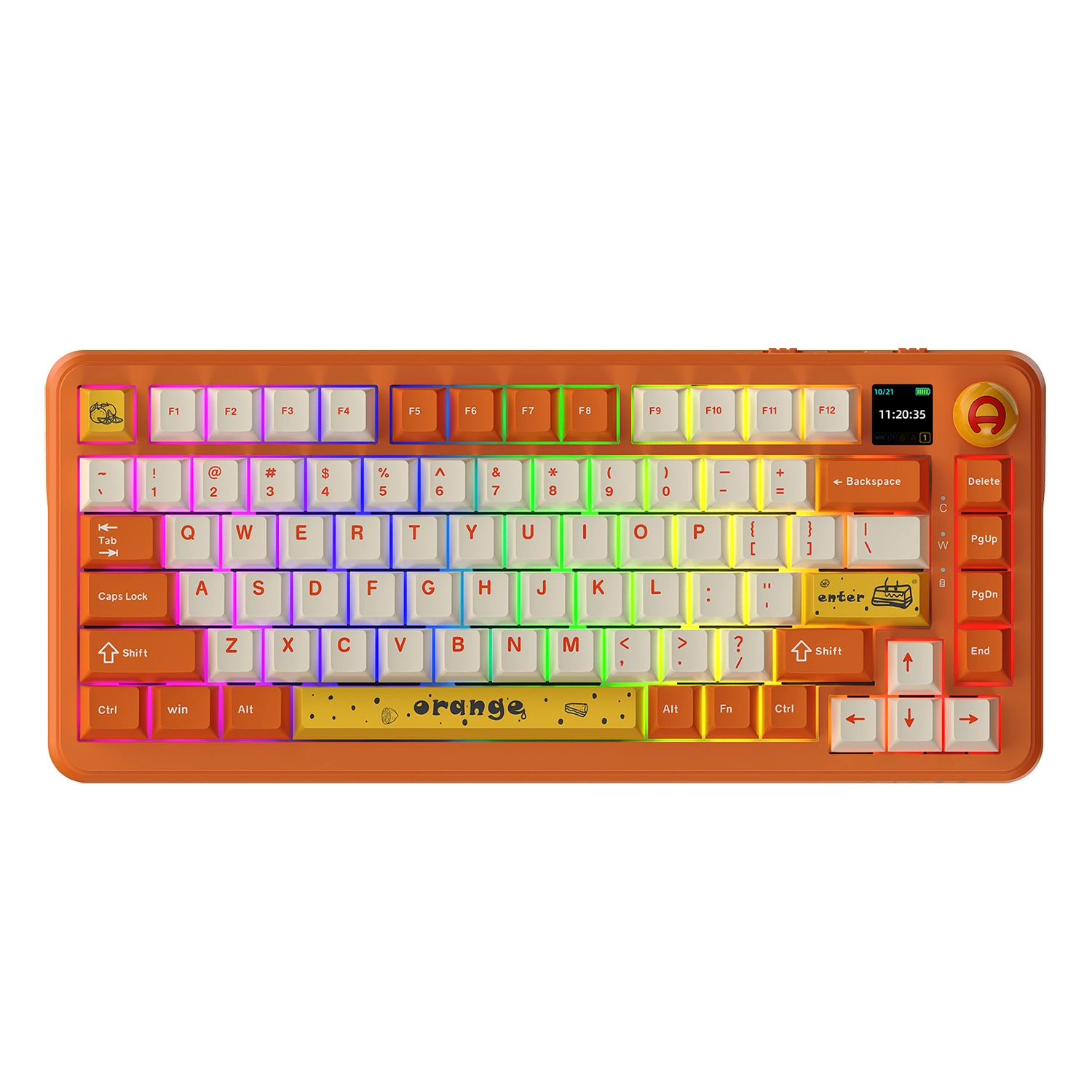 Klawiatura mechaniczna Ajazz AK820 MAX Plus Avocado Switch Pomarańczowy