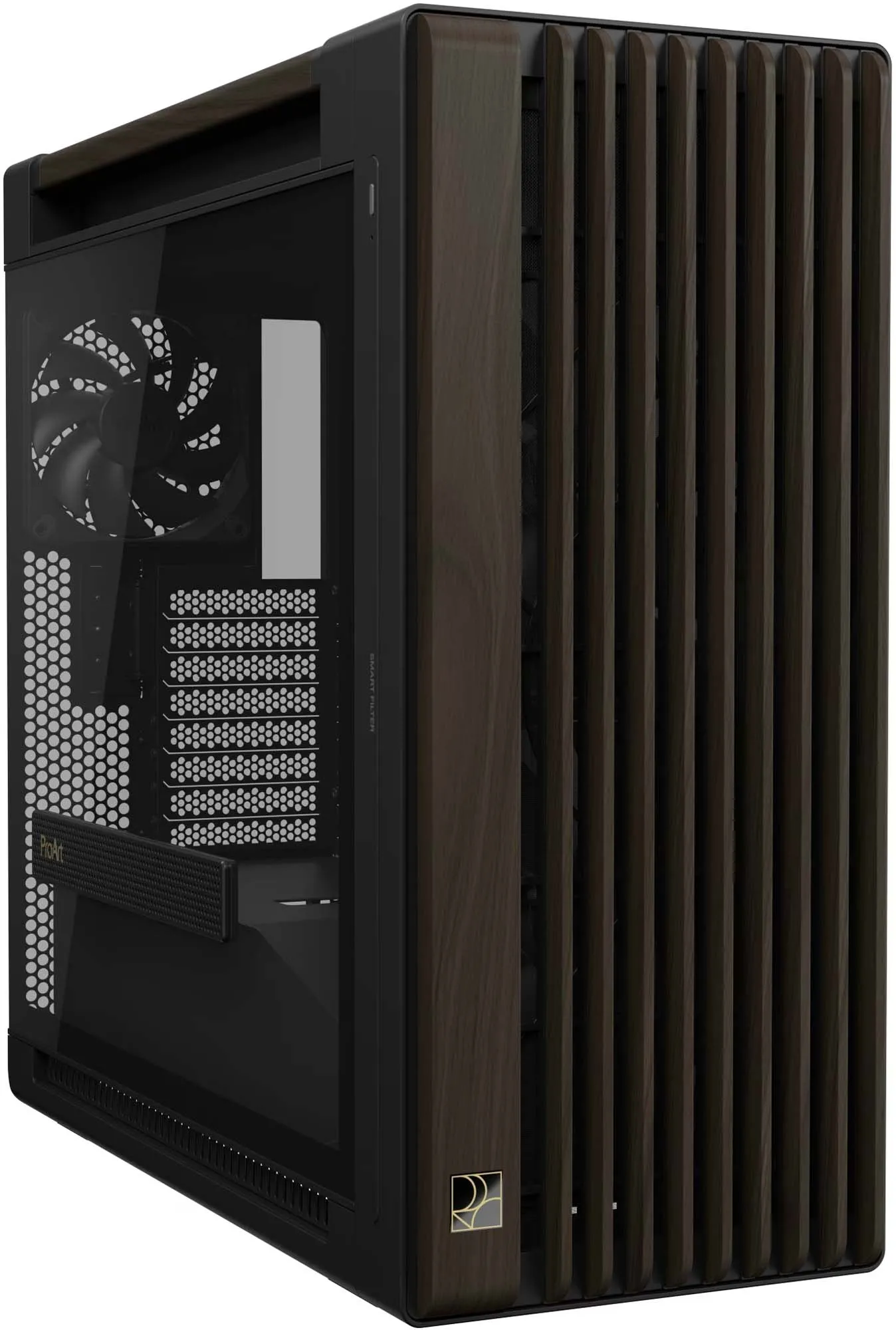 Obudowa ASUS ProArt PA602 Wood Edition Tempered Glass Panel Brązowy