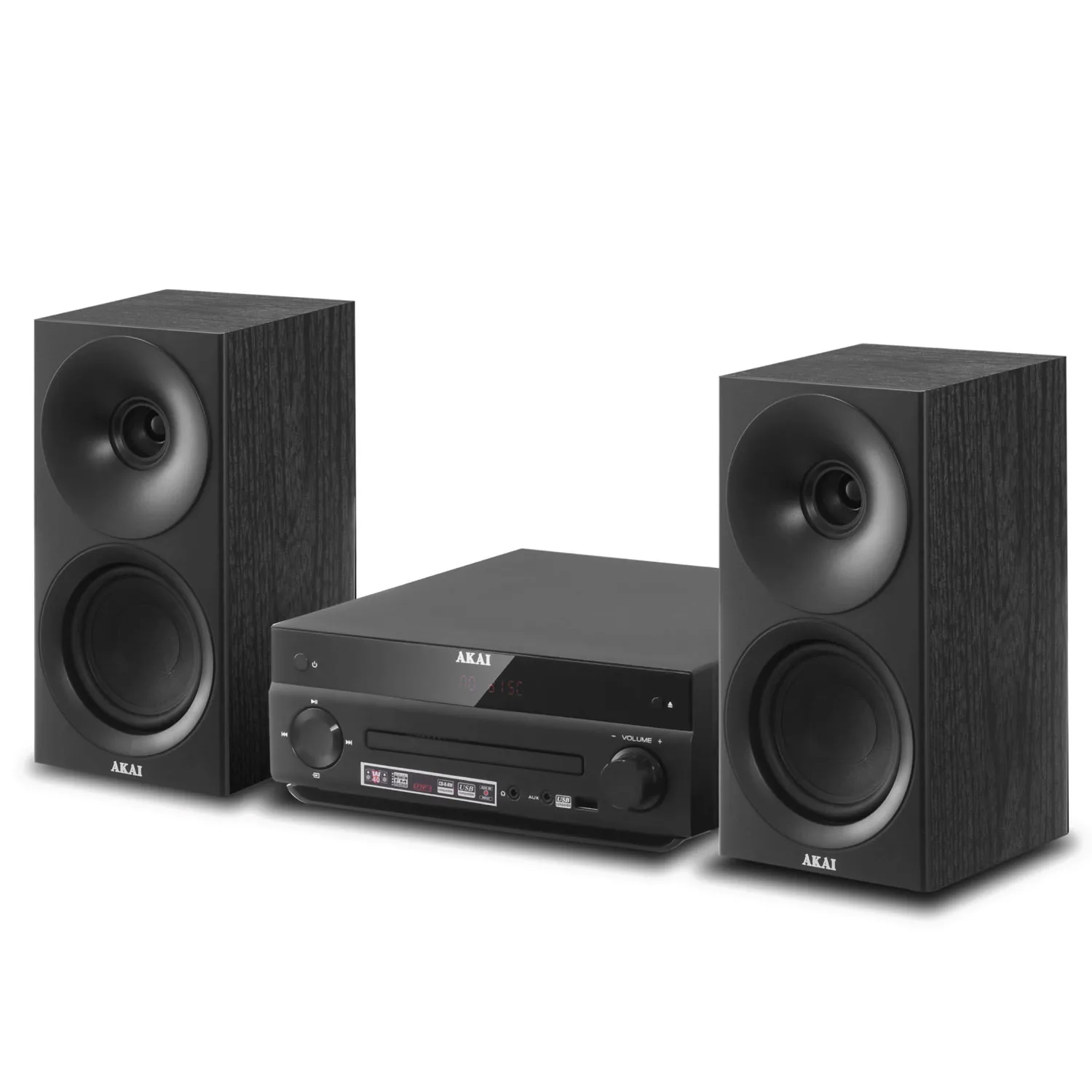 Wieża AKAI AM-301B Bluetooth Radio FM Czarny