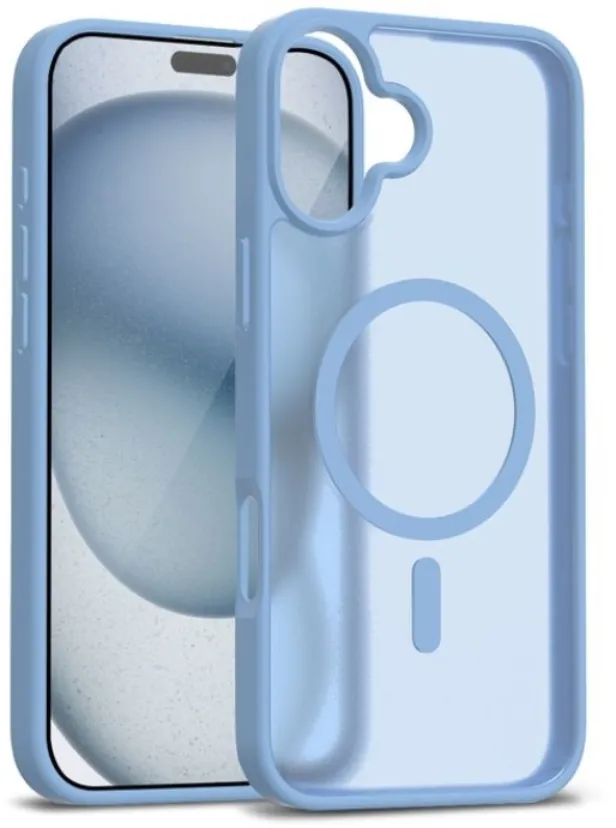 Etui Crong Hybrid Matte Magnetic MagSafe do iPhone 17 Niebieski