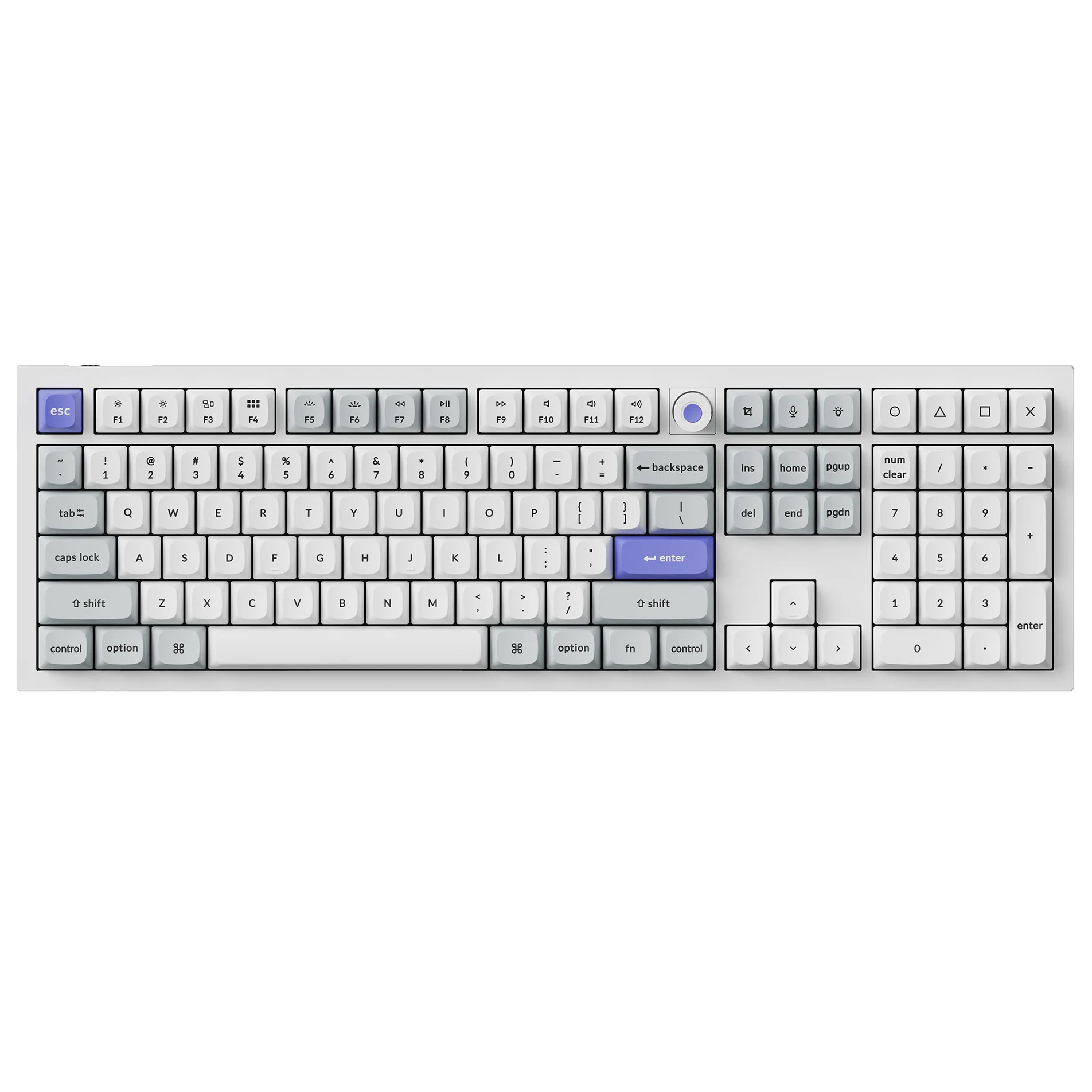 Klawiatura magnetyczna Keychron Q6 HE 8K Ultra-Fast Lime Biało-Szary