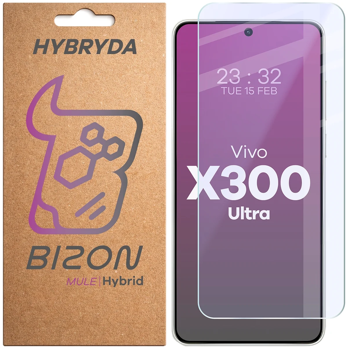Szkło hybrydowe Bizon elastyczne Hybrid Mule do Vivo X300 Ultra