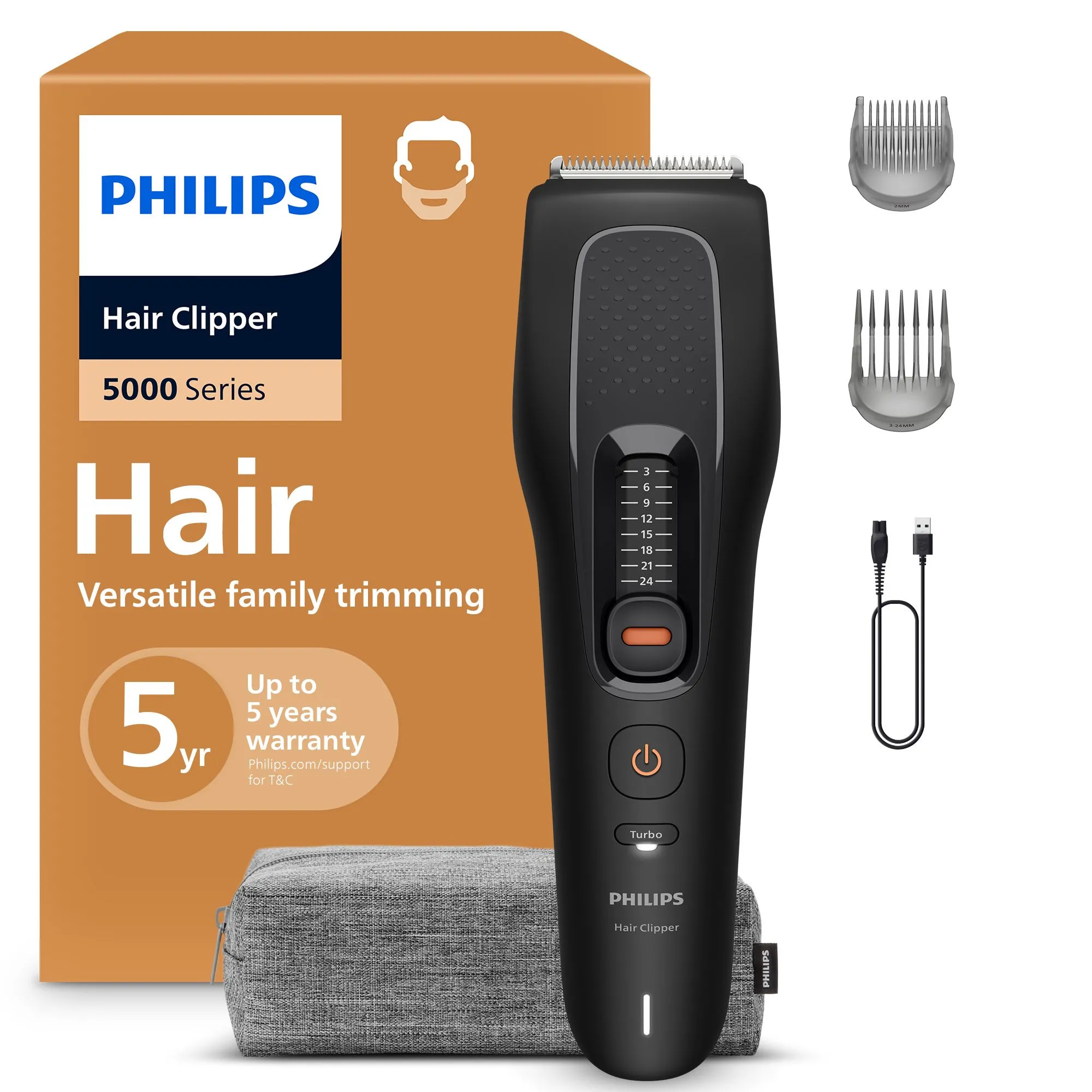 Maszynka do włosów Philips Seria 5000 HC5721/15 75min