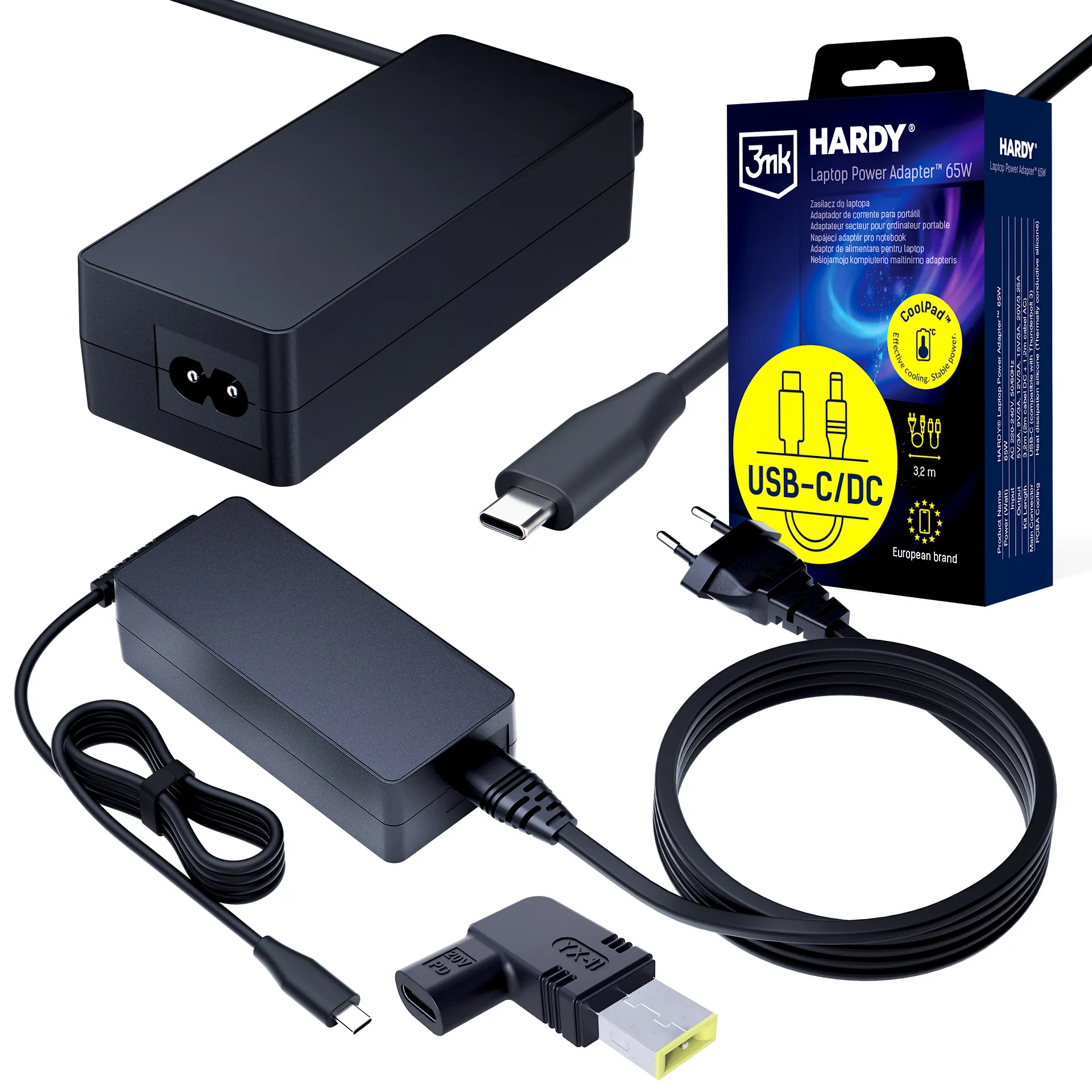 Zasilacz do laptopa 3mk Hardy Laptop Power Adapter do Lenovo 20V USB-C DC 11 x 4.5 slim