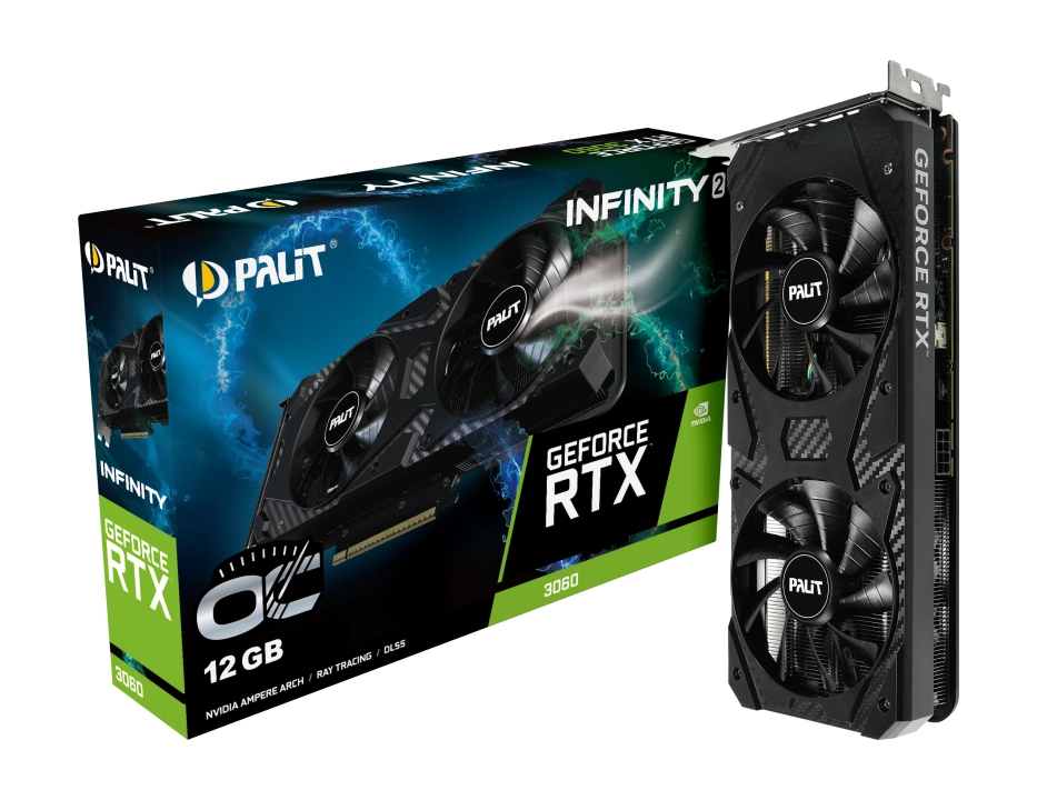 Karta graficzna Palit GeForce RTX 3060 Infinity 2 OC 12GB GDDR6 192bit DLSS