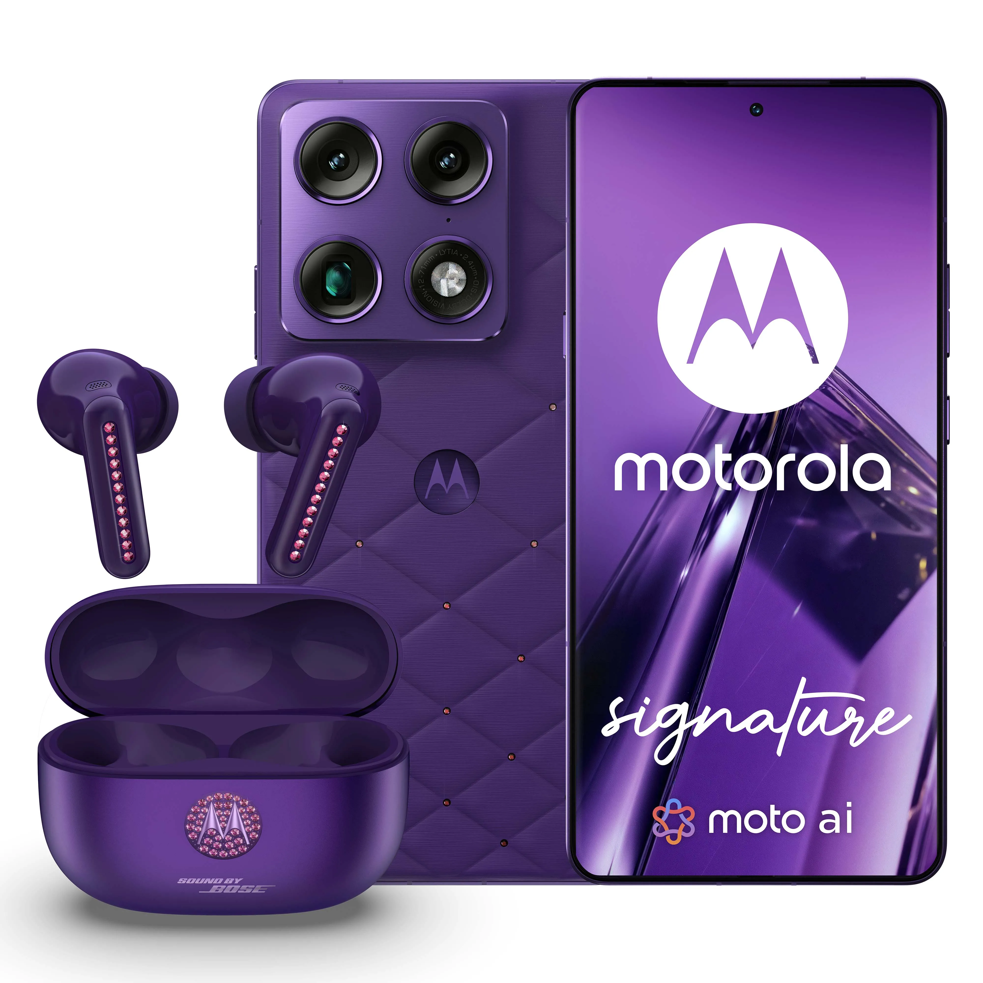 Smartfon Motorola Signature 16/512GB 6,78" 165Hz 50Mpix Fioletowy + Słuchawki Moto Buds 2 Plus
