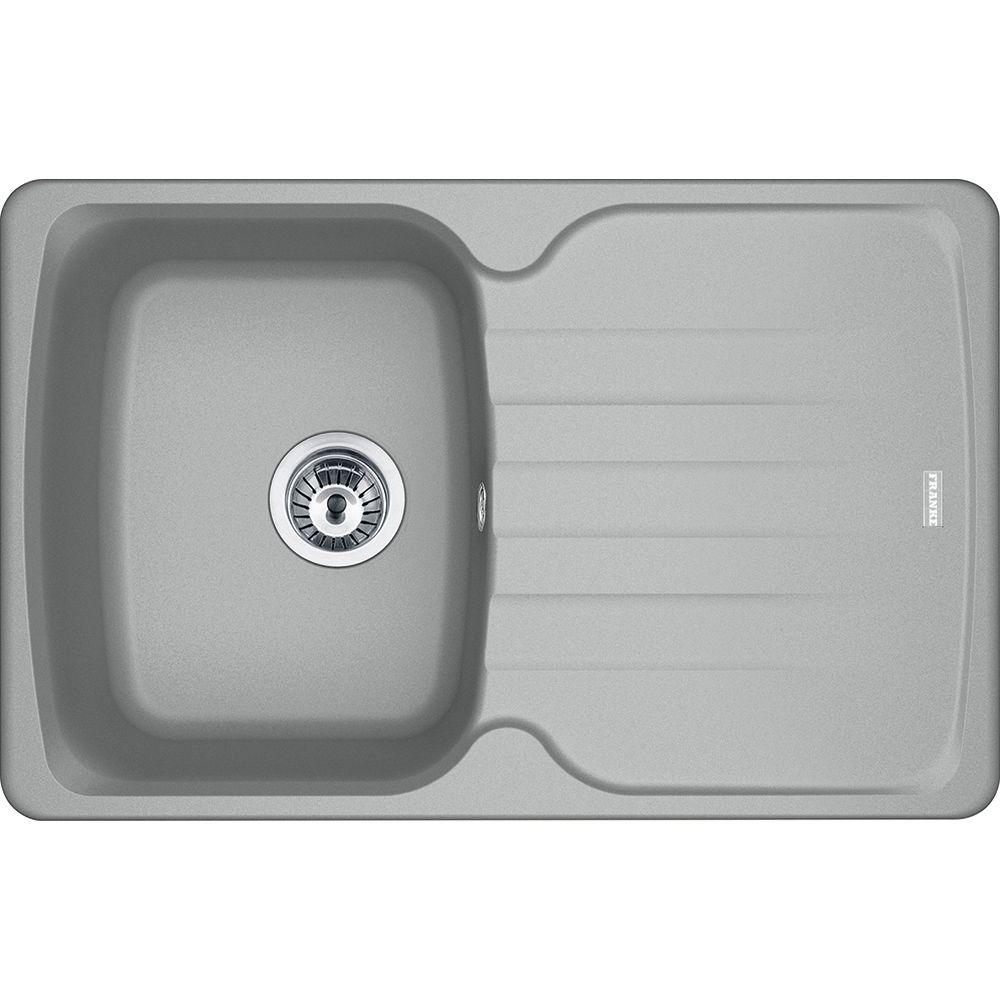 Zlewozmywak Franke Antea AZG 611-78 - kamienny szary - granitowy - wpuszczany w blat - ociekacz