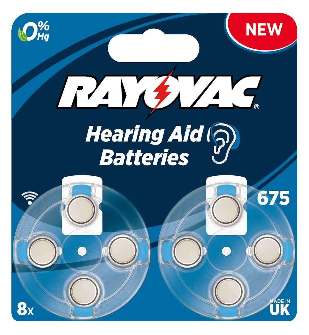 Baterie Rayovac do aparatu słuchowego typ 675 8szt.