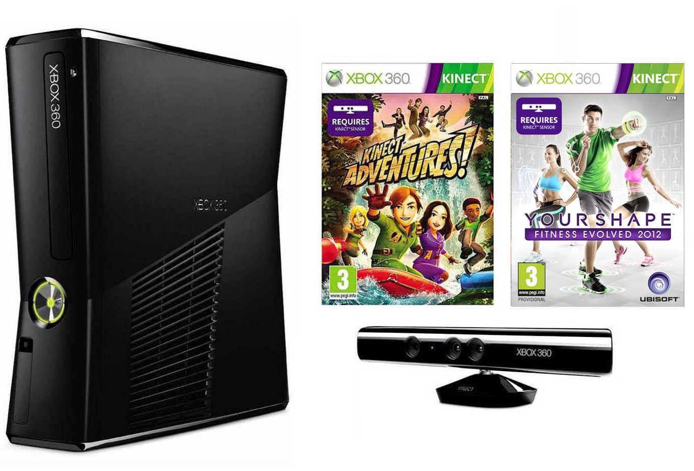 Konsola Xbox 360 4GB + Kinect + 2 gry