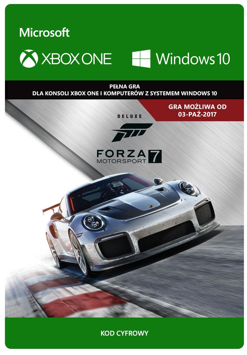 Forza Motorsport 7 - Edycja Deluxe [kod aktywacyjny] Gra na Xbox One (Kompatybilna z Xbox Series X/S)