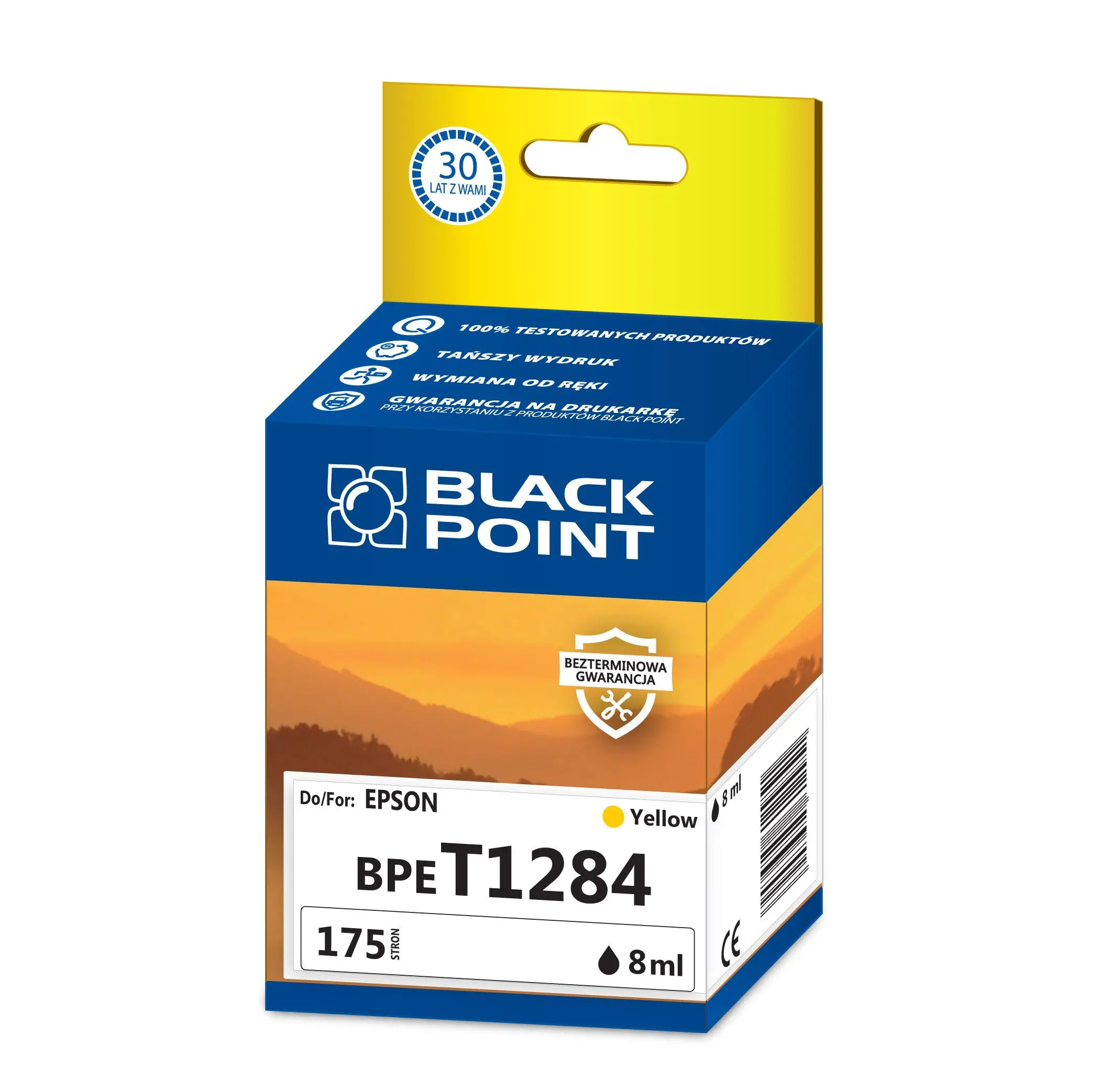 Tusz Black Point BPET1284 (zamiennik T1284) Żółty 8 ml