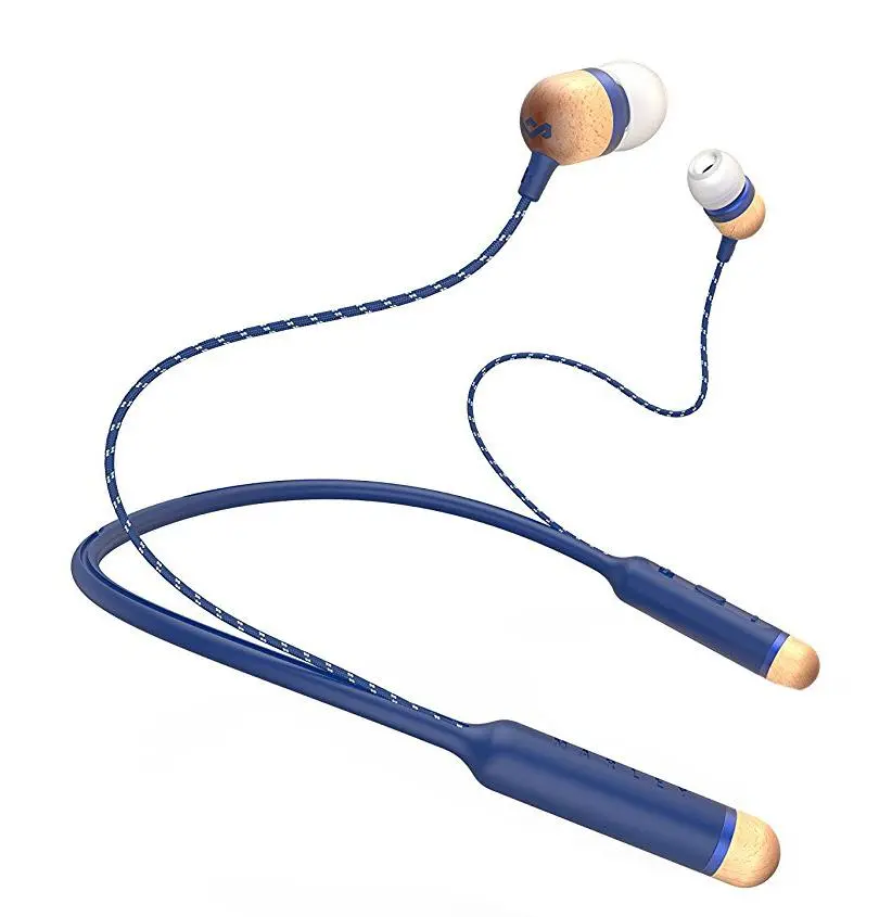 Słuchawki bezprzewodowe House of Marley Smile Jamaica Wireless Dokanałowe Bluetooth 4.2 Denim Niebieski