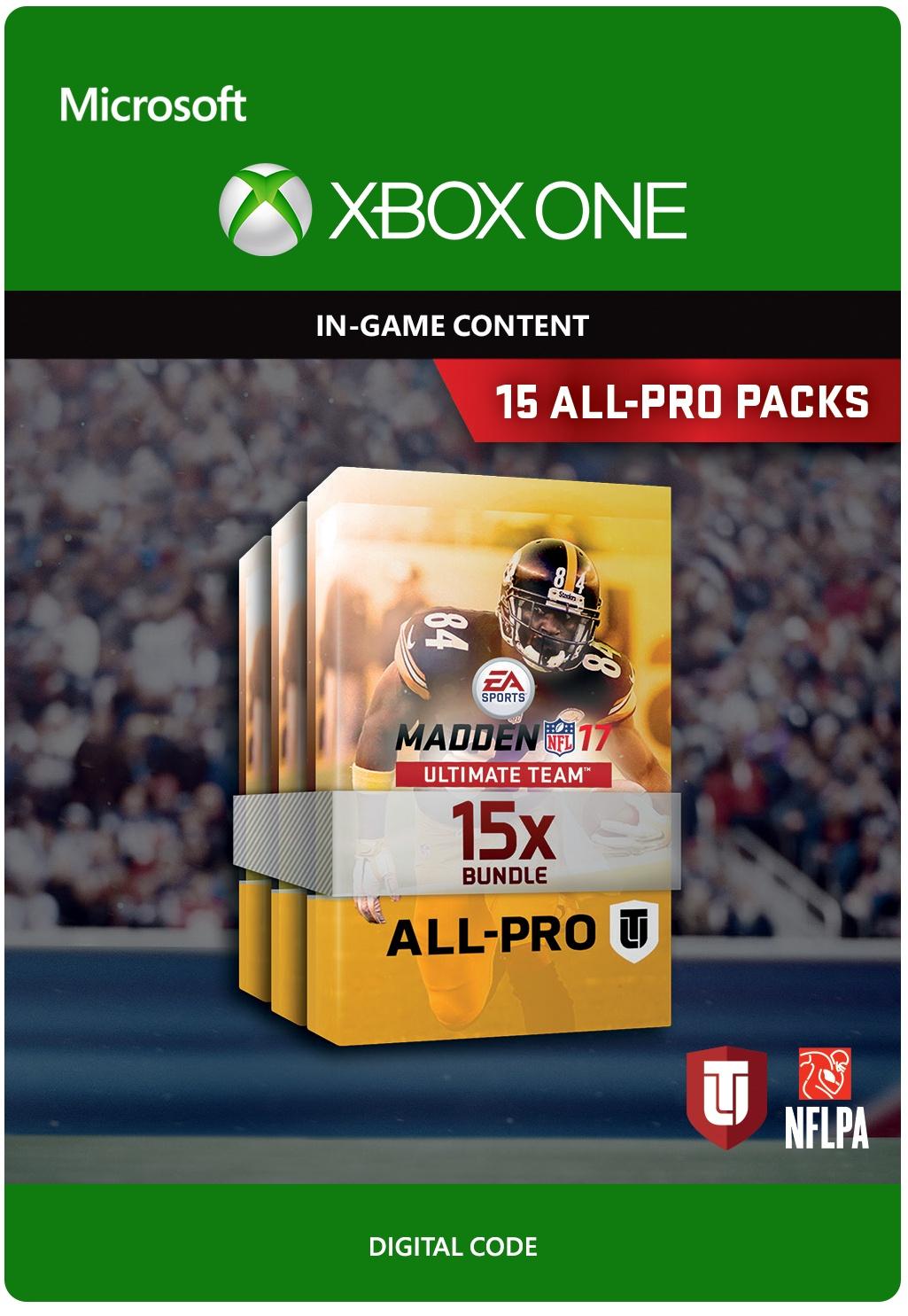 Madden NFL 17 - 15 All Pro Packs [kod aktywacyjny] Xbox One