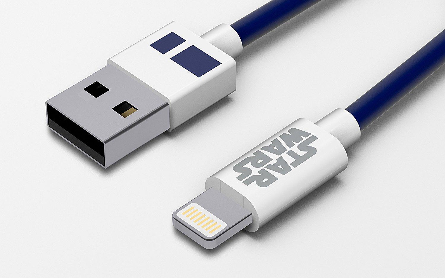 Kabel Tribe CLR20707 Gwiezdne Wojny kabel lightning Mfi 120 cm R2-D2