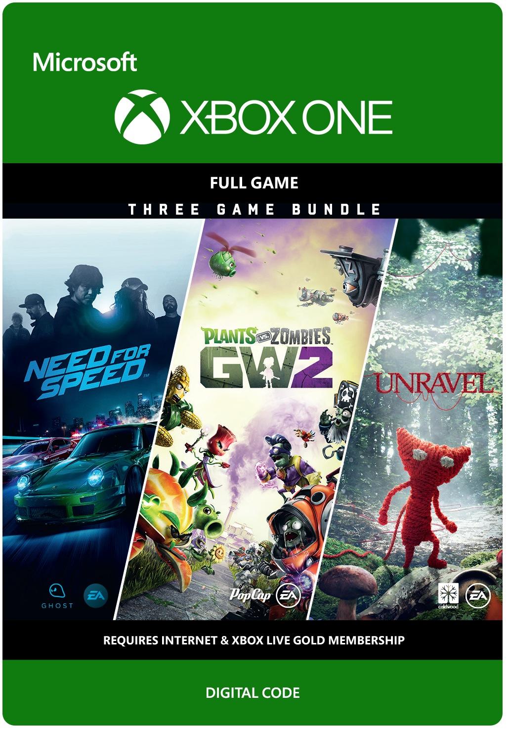 Pakiet rodzinny EA (Need For Speed, Plants vs Zombie GW2, Unravel) [kod aktywacyjny] Gra na Xbox One / Xbox Series X/S