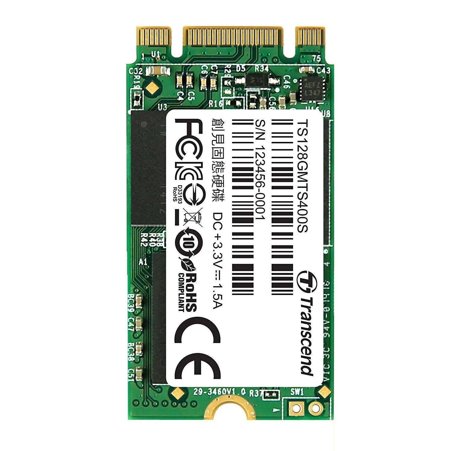 Dysk Transcend MTS400 128GB M.2 SATA III