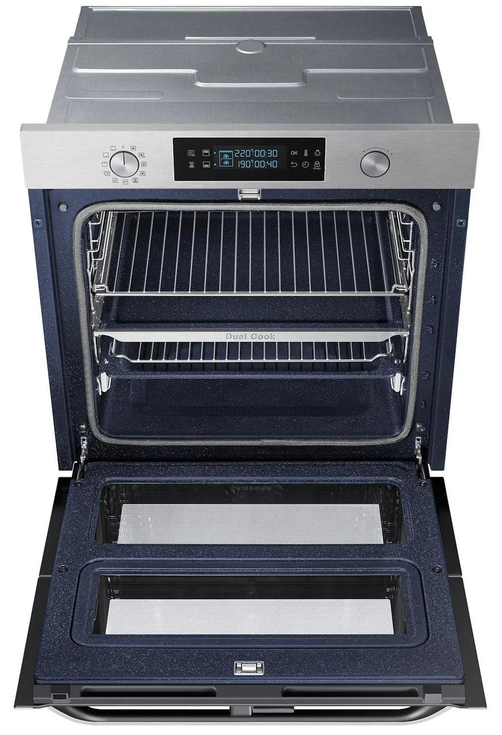 Piekarnik elektryczny Samsung Dual Cook Flex NV75N5641RS Termoobieg Srebrny