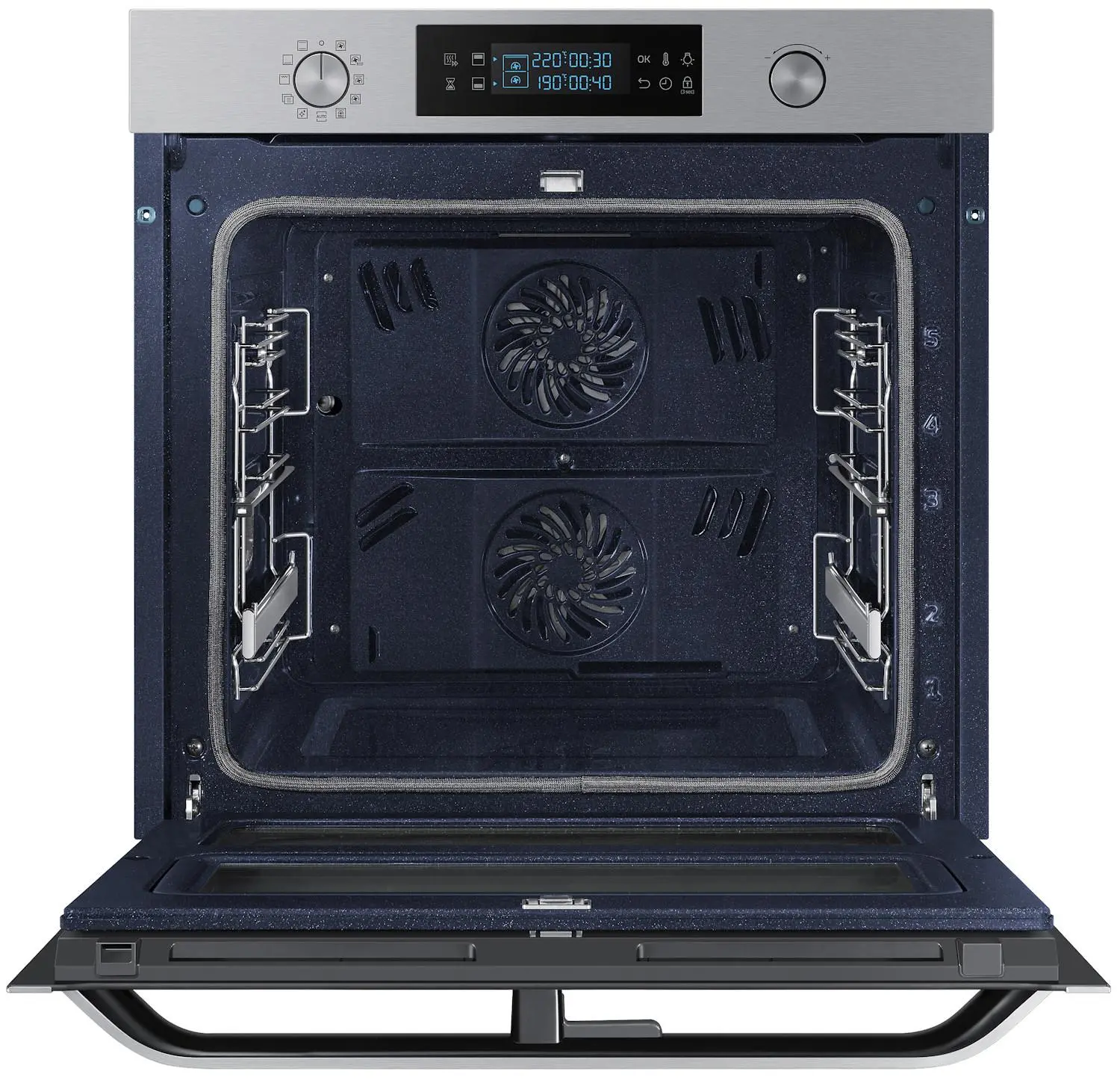 Piekarnik elektryczny Samsung Dual Cook Flex NV75N5641RS Termoobieg Srebrny