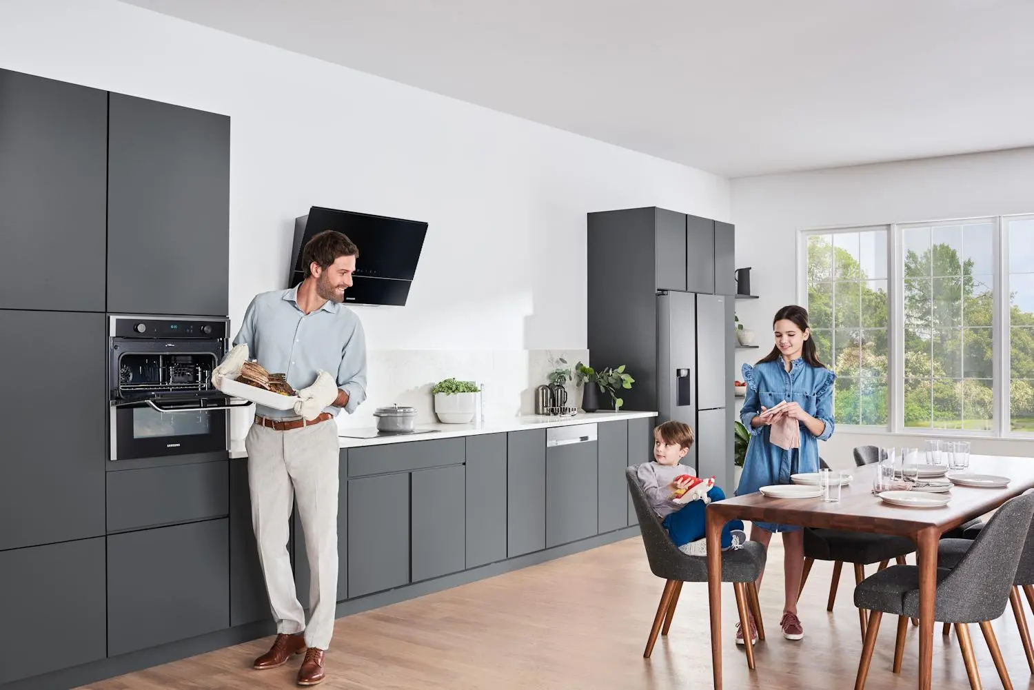 Piekarnik elektryczny Samsung Dual Cook Flex NV75N5641RS Termoobieg Srebrny