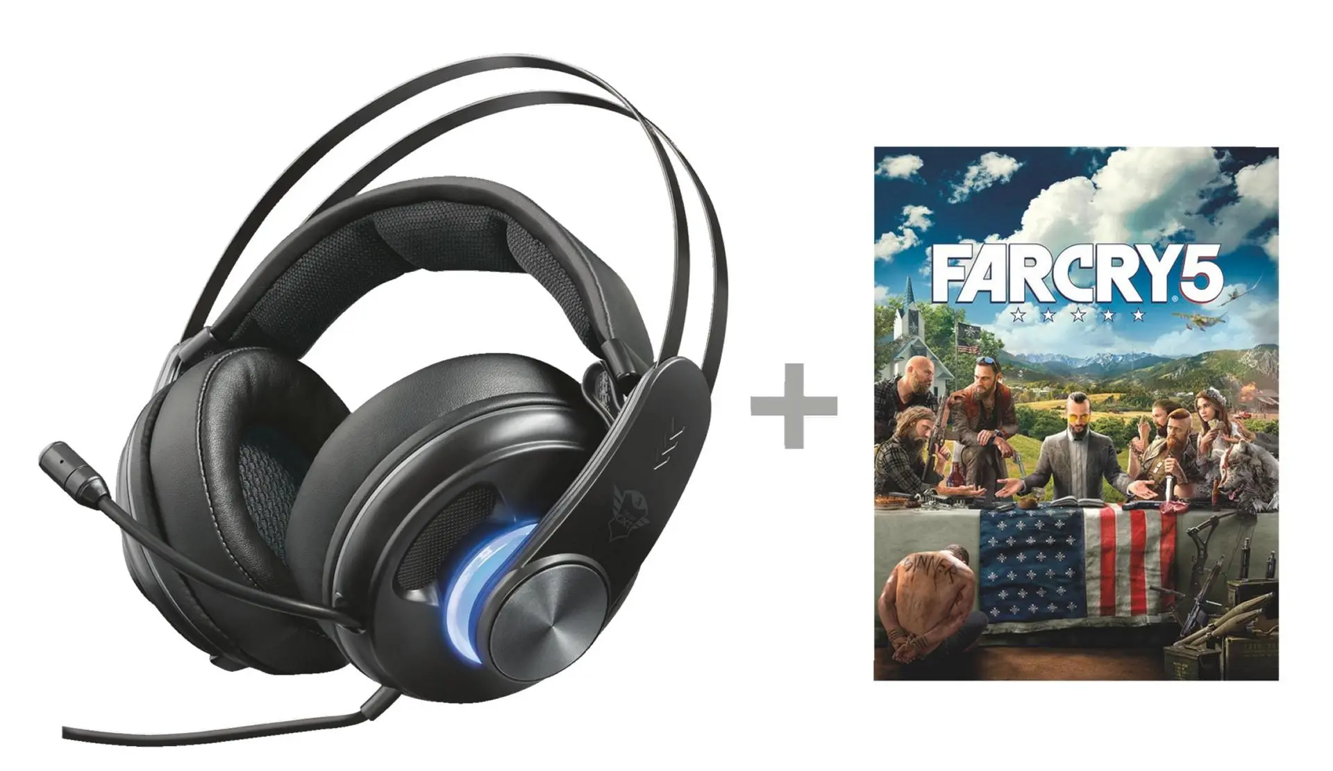 Słuchawki przewodowe z mikrofonem Trust GXT 383 Dion 7.1 + gra Far Cry 5  voucher Nauszne Czarny