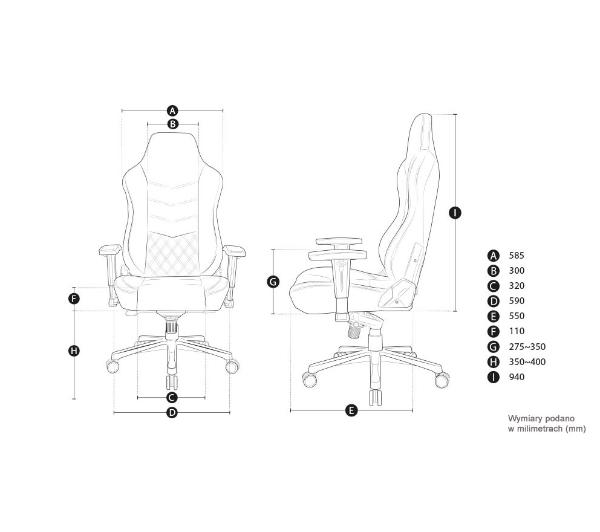 Akracing Onyx gamingowy czarny sk ra ECO do 150kg Fotel