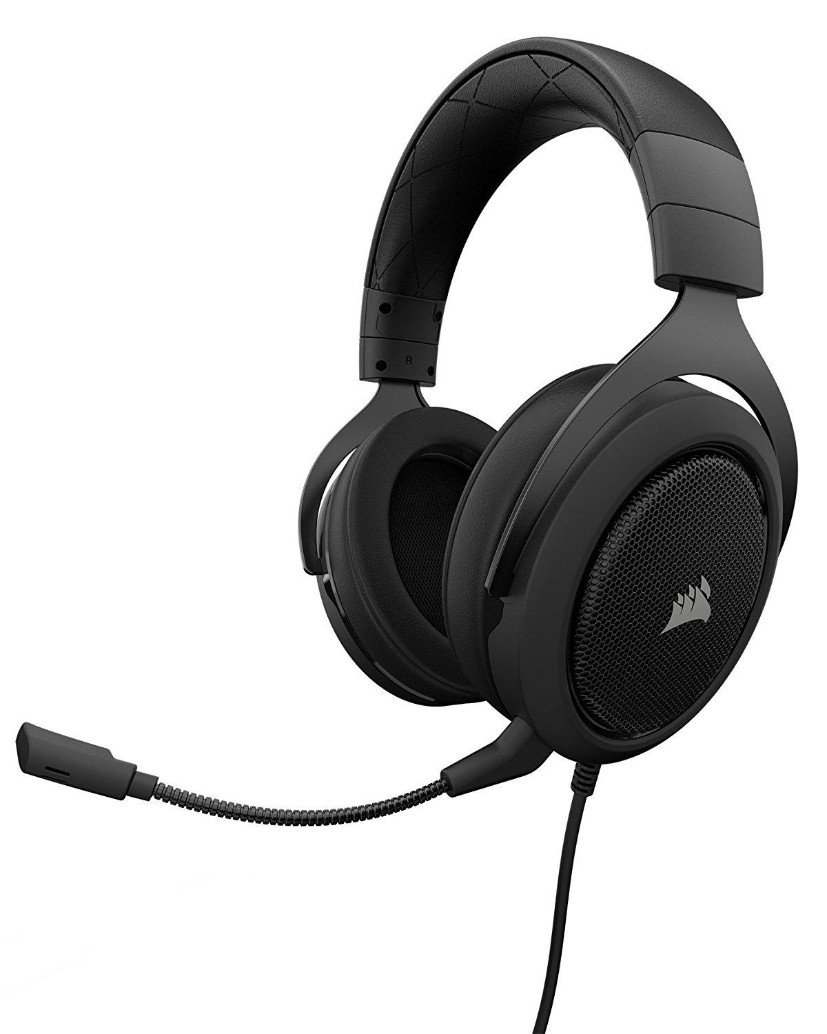 Słuchawki przewodowe z mikrofonem Corsair HS60 Surround Gaming Headset CA-9011173-EU - carbon