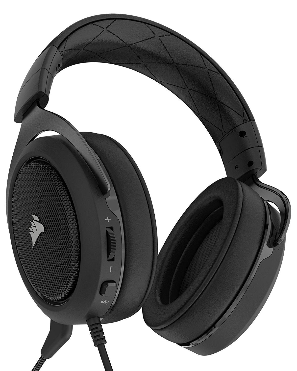 Słuchawki przewodowe z mikrofonem Corsair HS60 Surround Gaming Headset CA-9011173-EU - carbon