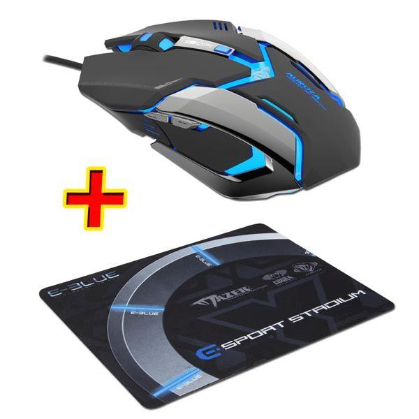 Myszka E-BLUE Auroza Gaming EMS639 + podkładka