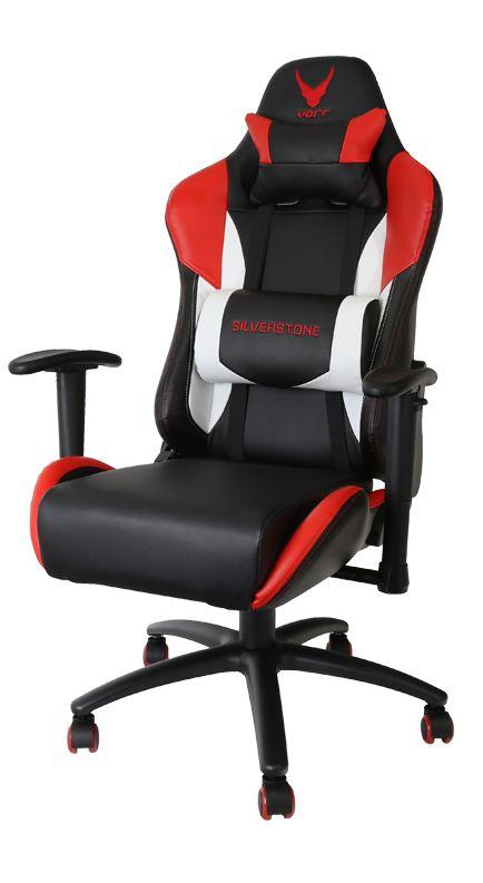 Fotel Platinet Varr Silverstone - gamingowy - skóra ECO - do 150kg