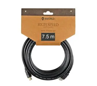 Kabel HDMI 4World 8607 7,5m Czarny