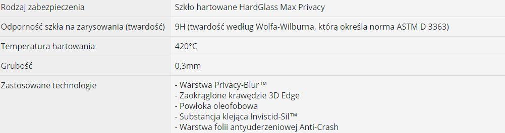 Szkło hartowane 3mk HardGlass Max Privacy iPhone 8 (biały)