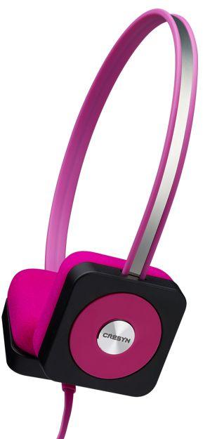 Słuchawki przewodowe Cresyn Disc C515H Nauszne Różowy