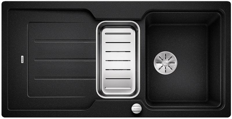 Zlewozmywak Blanco Classic Neo 6 S 524117 - antracyt - granitowy - wpuszczany w blat - ociekacz