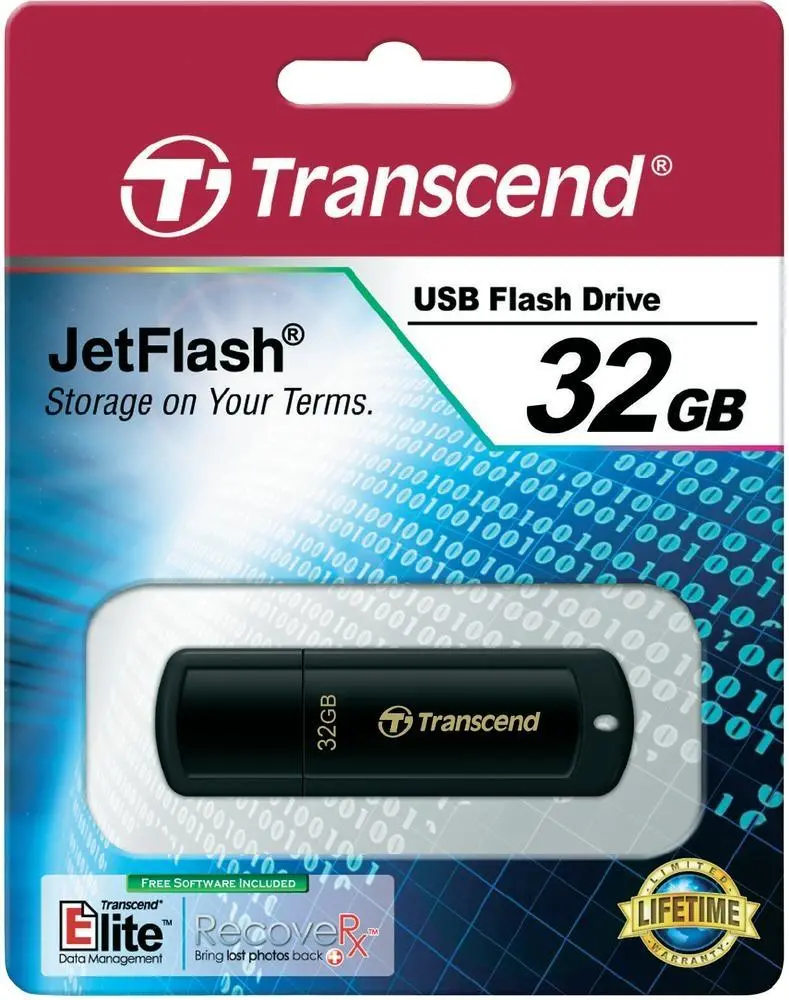 PenDrive Transcend JetFlash 350 32GB USB 2.0 Czarny
