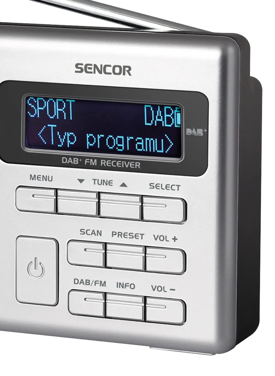 Radioodbiornik Sencor SRD 6400 DAB+ Radio FM DAB+ Srebrny